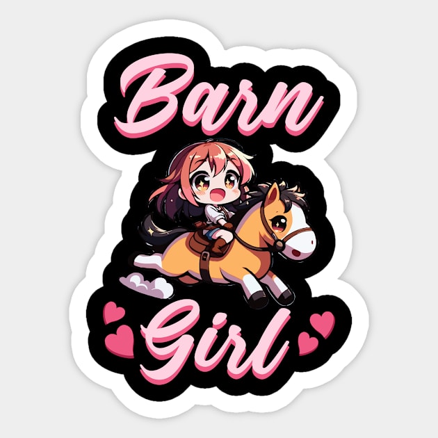 Barn Girl I Equestrian Pony Horse Fan Sticker by biNutz